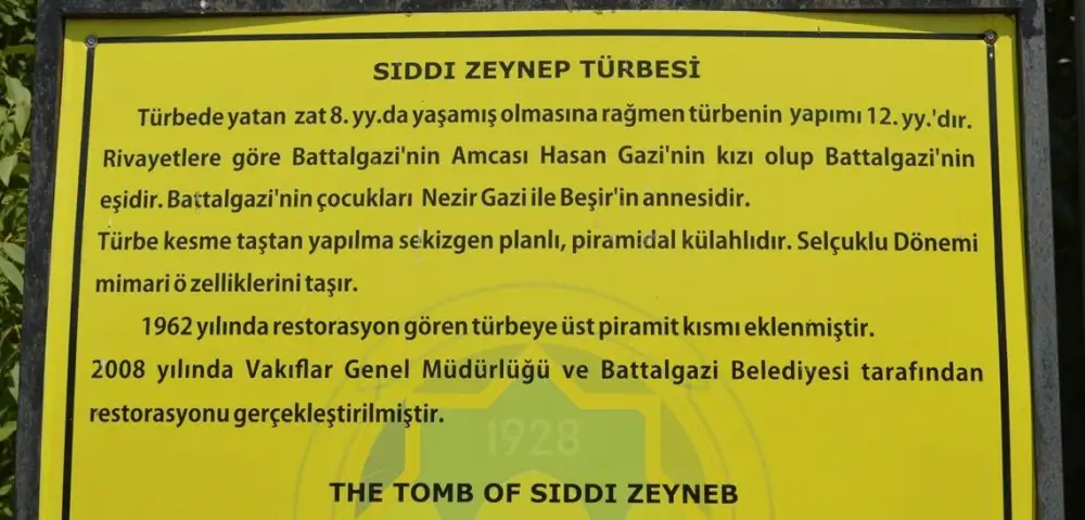 Sıddi Zeynep Hz.(Seyyid Battal Gazi Hz.'nin kerimesi)